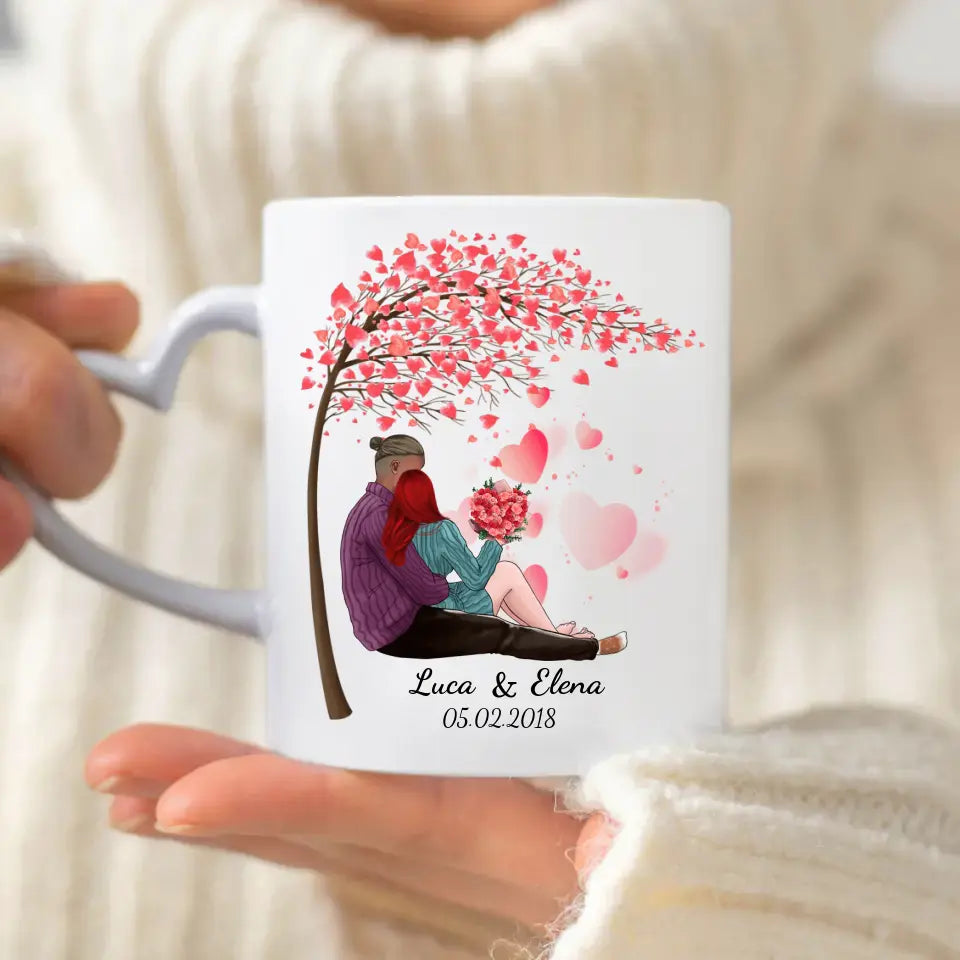 Valentinstag Paar - personalisierte Tasse