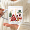 Weihnachts Herrchen mit Haustier - Personalisierte Tasse (1-3 Haustiere)