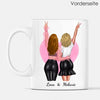 Laden Sie das Bild in den Galerie-Viewer, Beste Freundinnen Umarmung - Personalisierte Tasse (2 Personen)