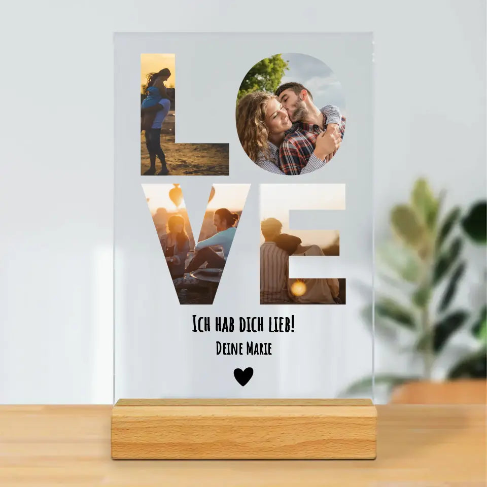 Love Foto-Collage - Personalisierte Acrylglas