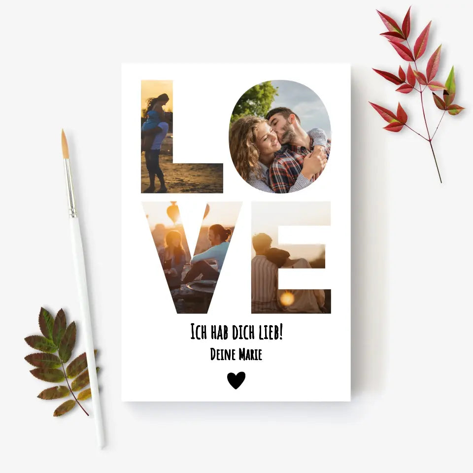 Love Foto-Collage - Personalisiertes Poster