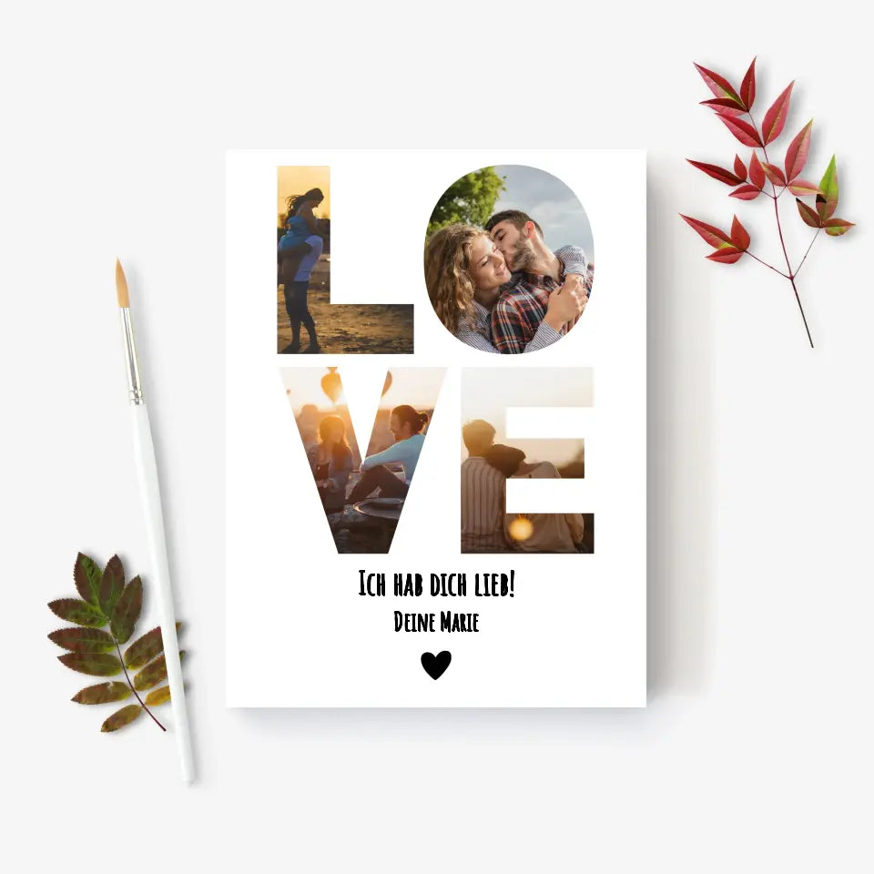 Love Foto-Collage - Personalisiertes Poster