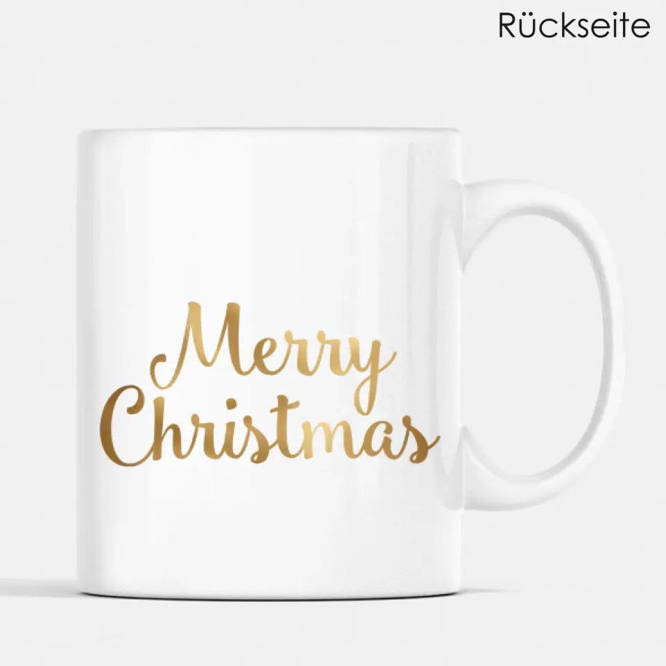 Weihnachtliches Pärchen - Personalisierte Tasse