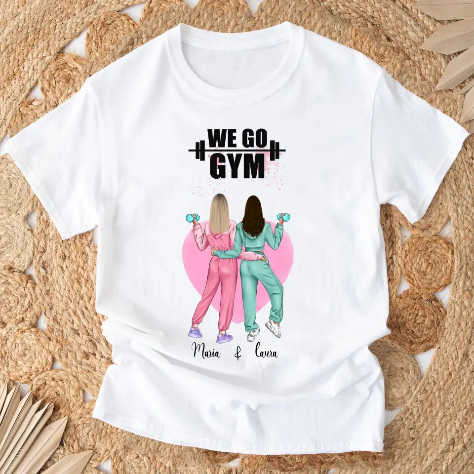 Fitness Freundinnen - Personalisiertes T-Shirt
