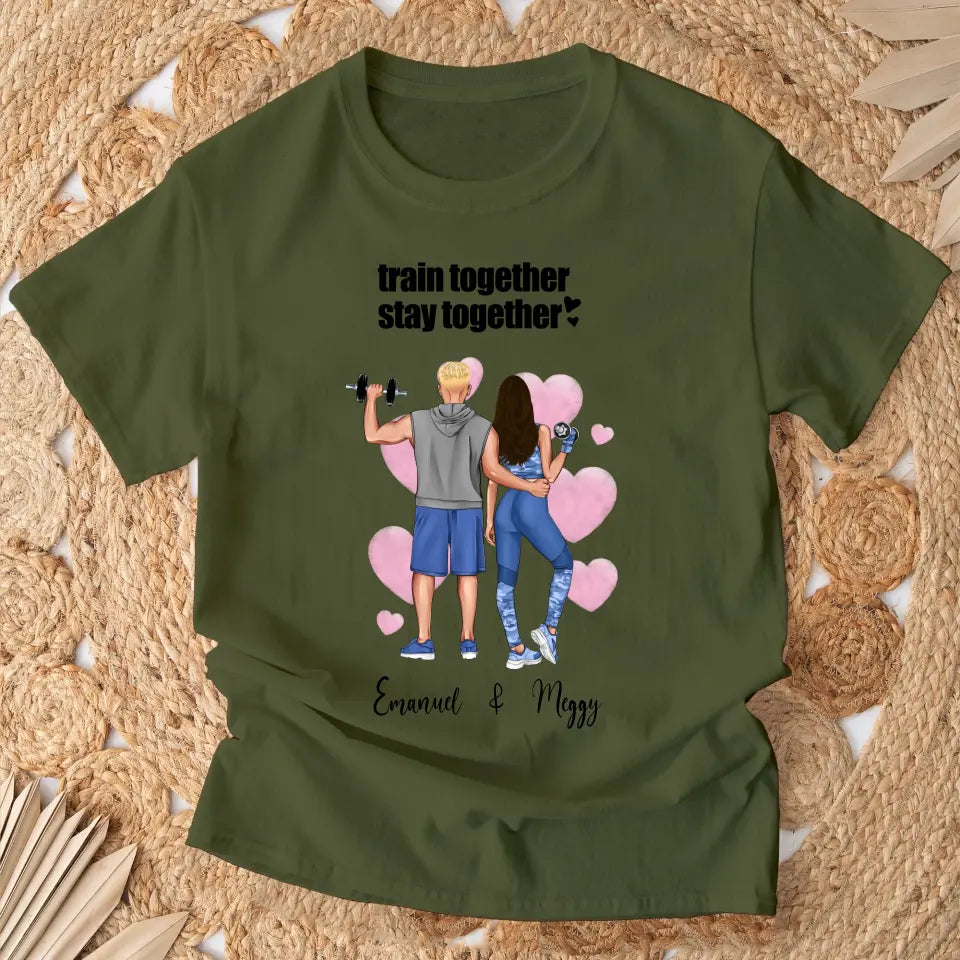 Fitness Pärchen - Personalisiertes T-Shirt