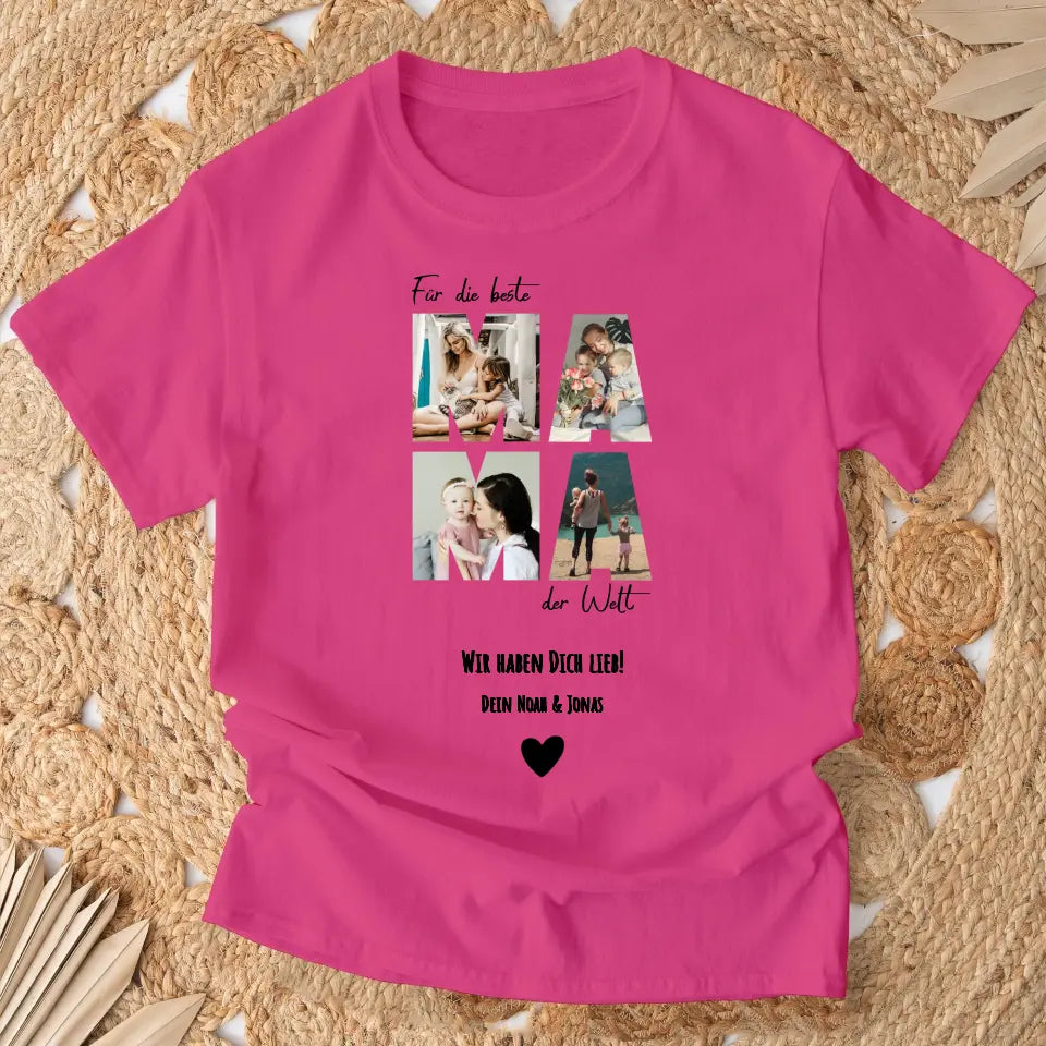 Mama Foto-Collage - Personalisiertes T-Shirt