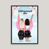Laden Sie das Bild in den Galerie-Viewer, Beste Freundinnen - Umarmung - Personalisiertes Poster