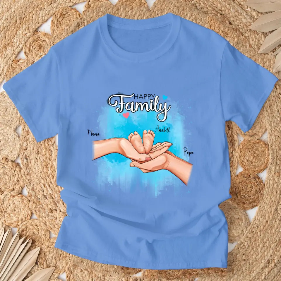 Familie - Hände - Personalisiertes T-Shirt