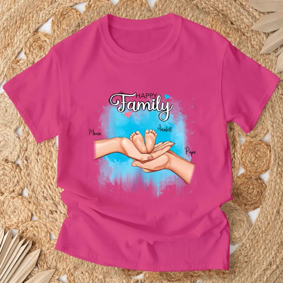 Familie - Hände - Personalisiertes T-Shirt
