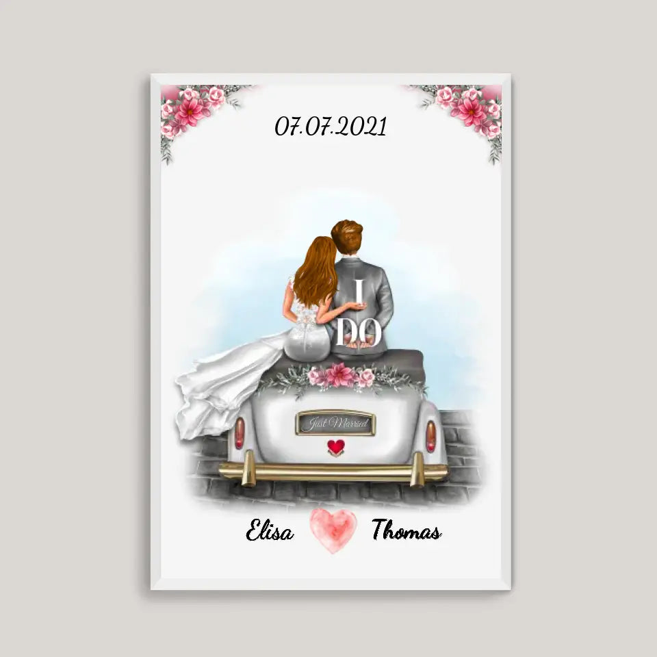 Just Married - Personalisiertes Poster