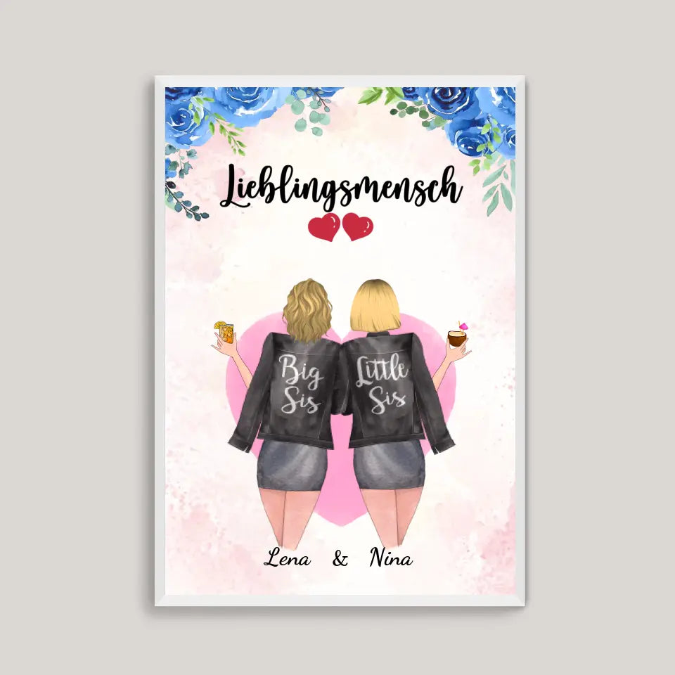 Beste Freundinnen - Personalisiertes Poster