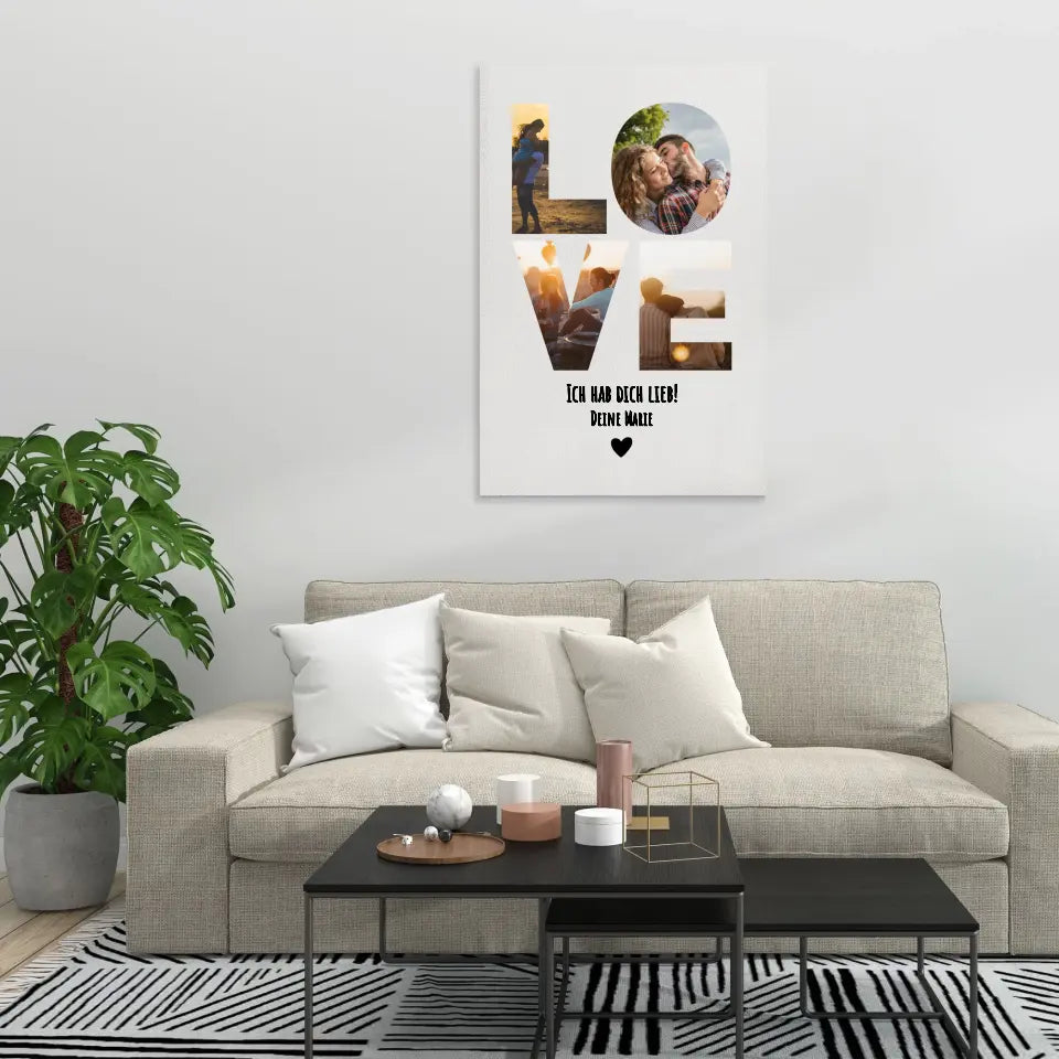 Love Foto-Collage - Personalisierte Leinwand